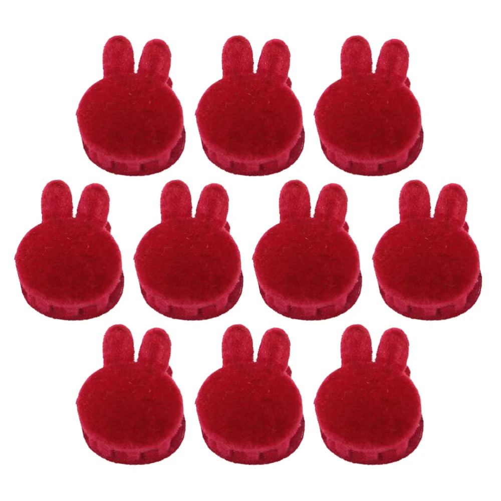 10Pcs Small Rabbit Bunny Hair Claw Clip Mini Hair Clamp Easter Hair Ornament