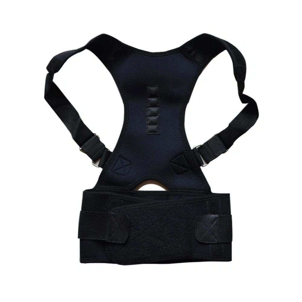 Universal Shoulder Back Posture Corrector Clavicle Support Humpback Correction Brace for Men Women - Size M(Black)