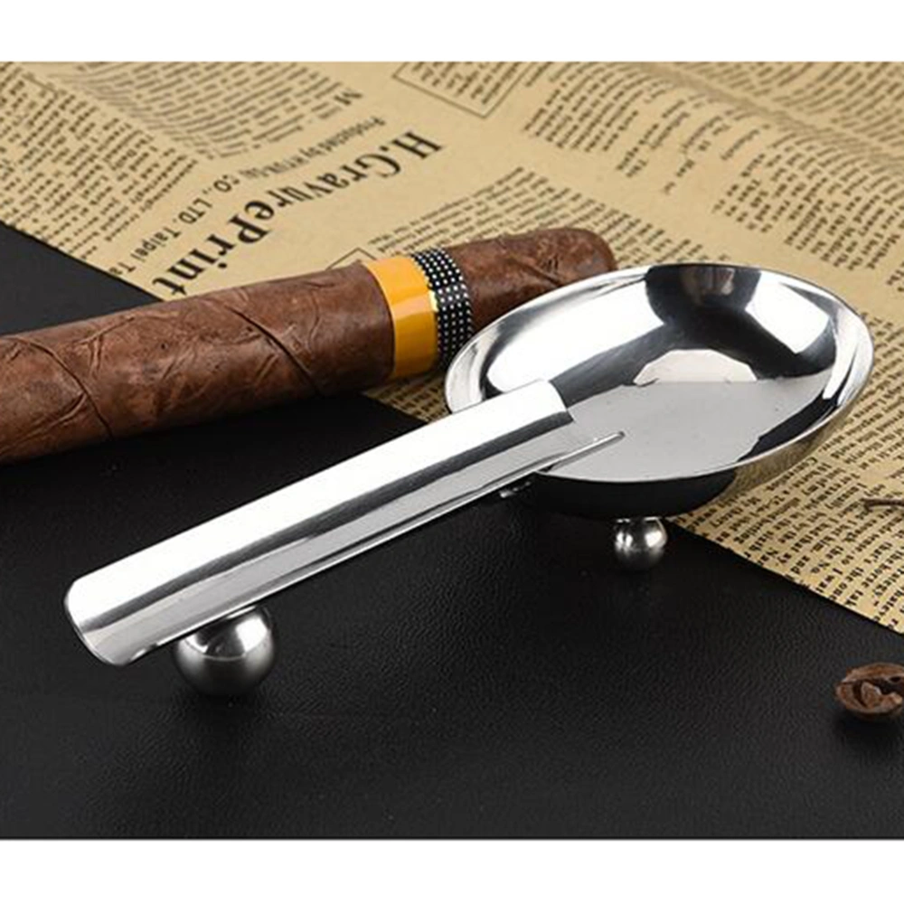 Stainless Steel Cigar Ashtray Cigar Tray for Cigar Cigarette Smoking