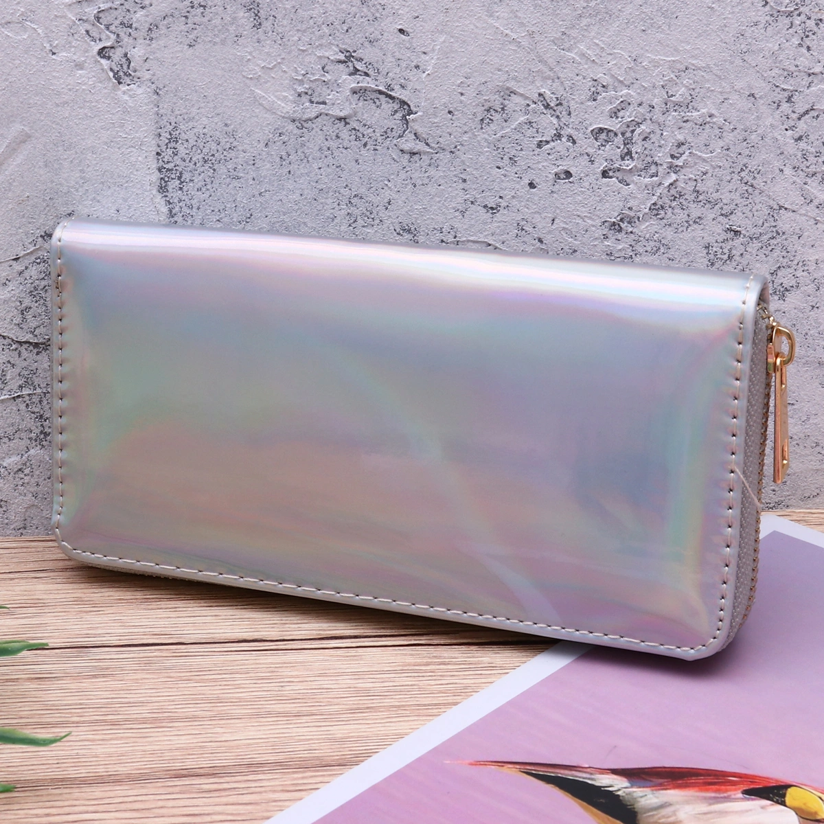 Sparking Sequins Wallet Women Long Purse Female Clutch Bag Women Wallets Purses Portfel Zipper Phone Pocket Carteras Coin Purse Shining Money Purse Silver