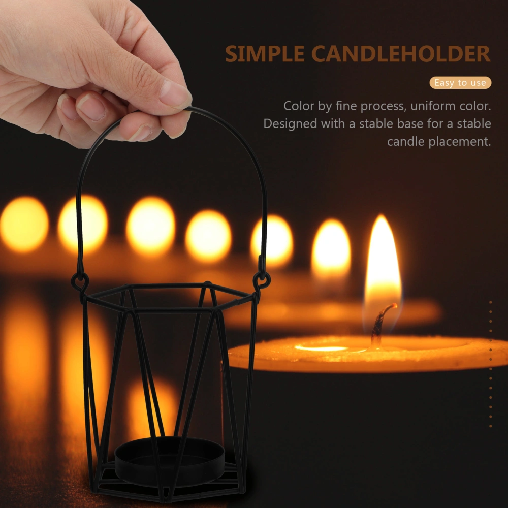 Iron Craft Candleholder Decoration Simple Candlestick Geometric Candle Holder