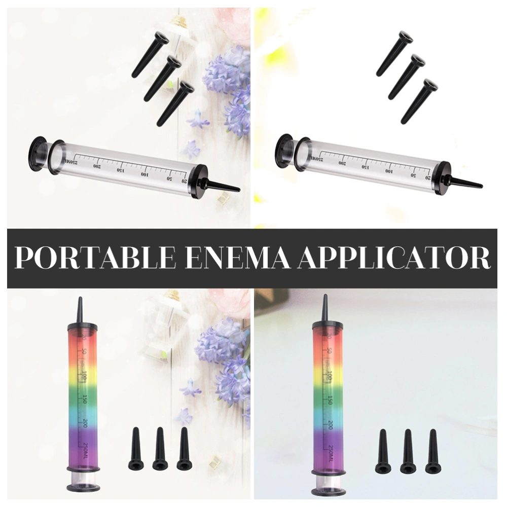 2 Sets of Portable Enema Applicator Multi-function Enema Cleaner Household Enema Injector