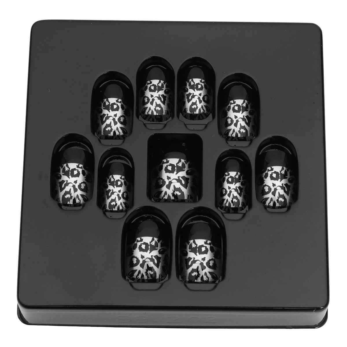24Pcs Long Leopard Nail Art Stickers False Nail Tips Waterproof Nail Decals Manicure Decoration Stylish Nail Pieces for Women Girls