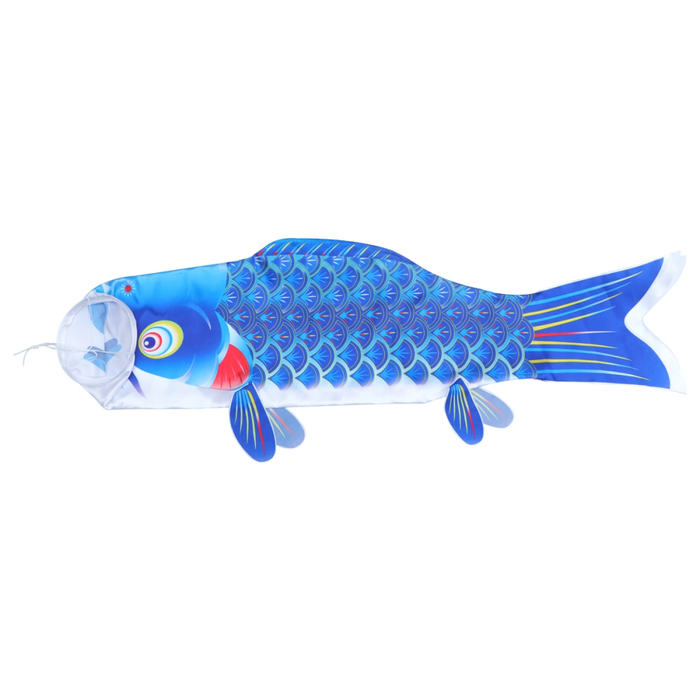 Creative Carp Shape Flags Japanese Style Dragon Boat Festival Carp Banner Decorative Flag for Home Party (Blue, 70cm)