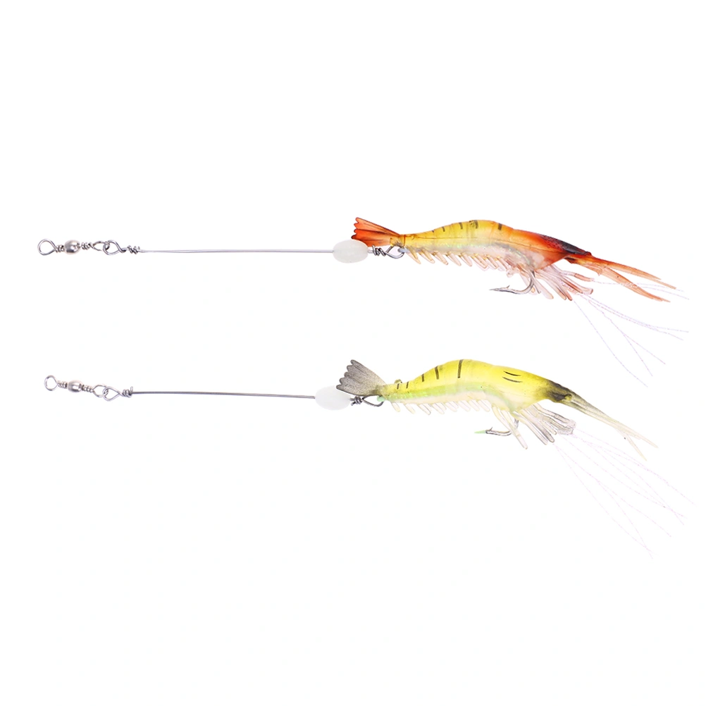 2pcs Bionic Shrimp Fishing Lures Baits Artificial Fishing Lures Baits with Hook for Fishing