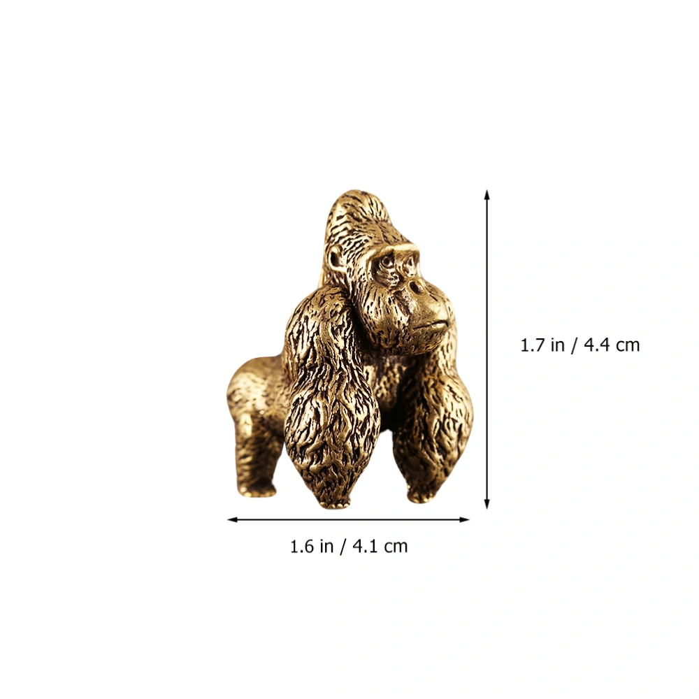 Creative Brass Gorilla Ornament Desktop Office Chimpanzee Decoration Brass Gorilla Decor