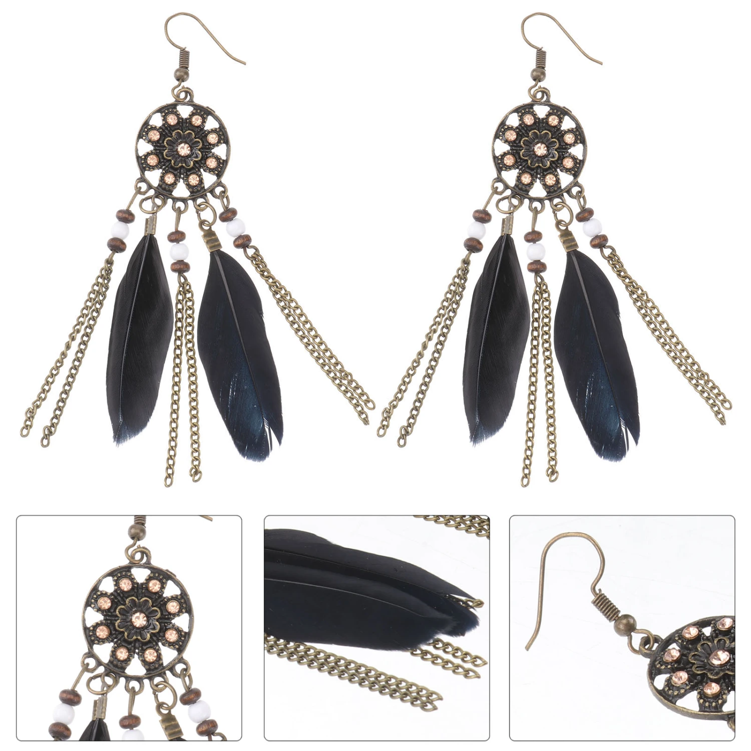 1 Pair of Earrings Romantic Stylish Bohemia Style Ear Drop Earbob for Women