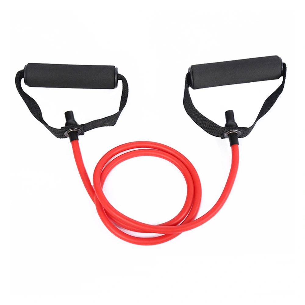 Outdoor Yoga Elastic Fitness Exercise Pull Rope Exercise Resistance Bands Workout Bands with Handle(Red)