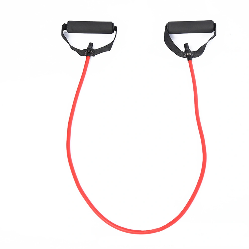 Outdoor Yoga Elastic Fitness Exercise Pull Rope Exercise Resistance Bands Workout Bands with Handle(Red)