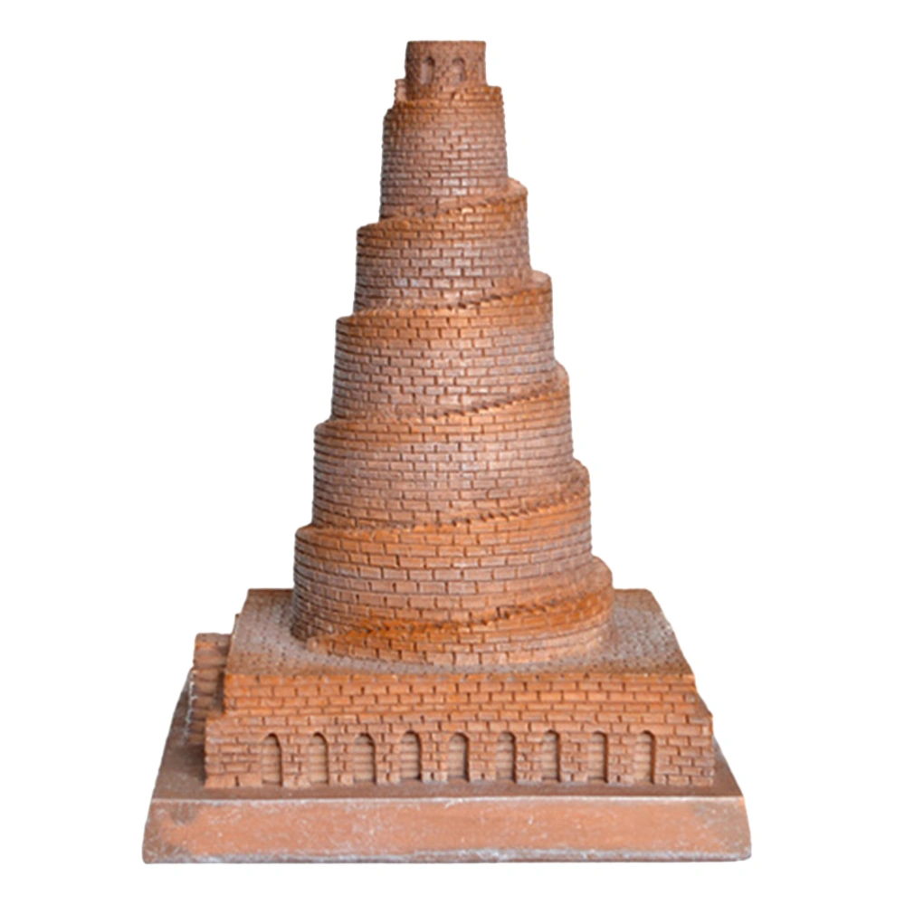 1pc Babel Towel Model European Sculpture Architectural Crafts Ornament Resin Simulation Model for Decor