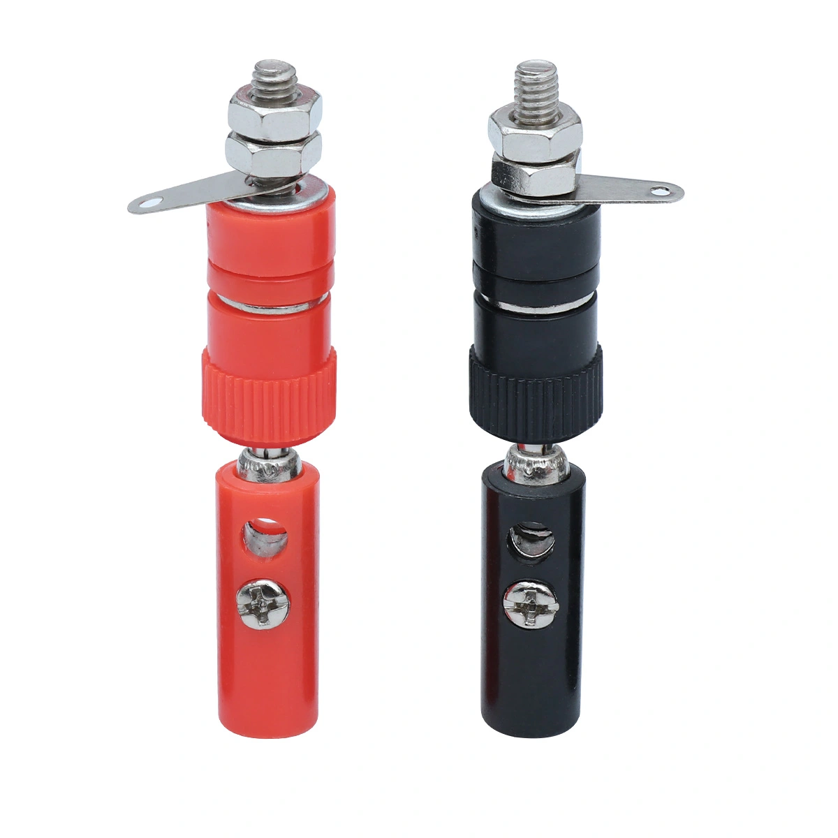 10 Pairs of 4mm Insulated Banana Plug Socket Jack Connectors (Red+Black)