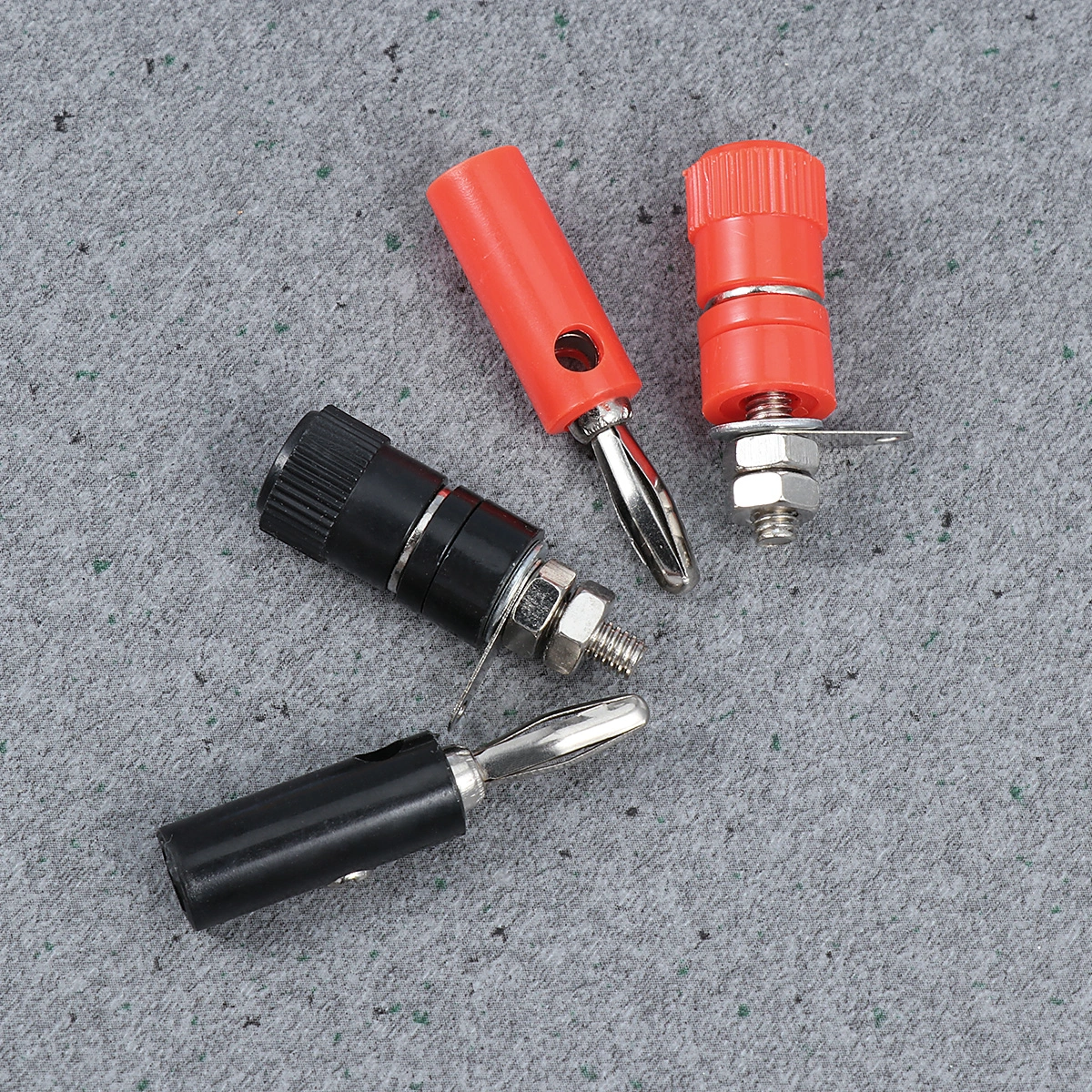 10 Pairs of 4mm Insulated Banana Plug Socket Jack Connectors (Red+Black)
