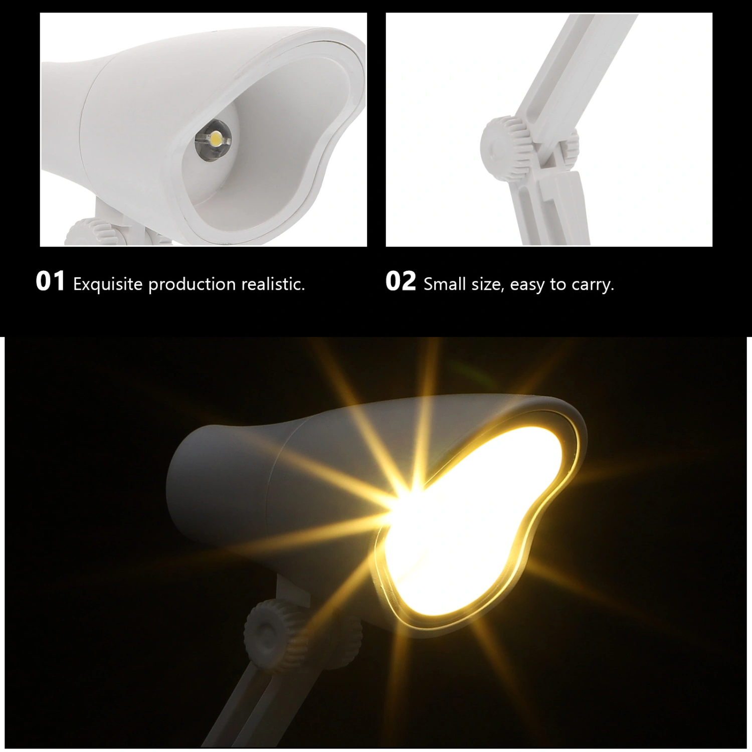 1pc Mini Book Light Foldable LED Lamp Adorable Students Night Reading Lamp