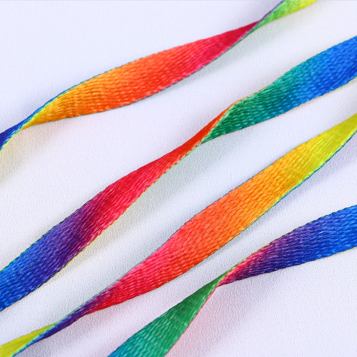 10 Pairs 120CM Shoelaces Rainbow Gradient Colorful Shoe Laces Flat Shoestrings for Shoes Sneakers (Coloful)