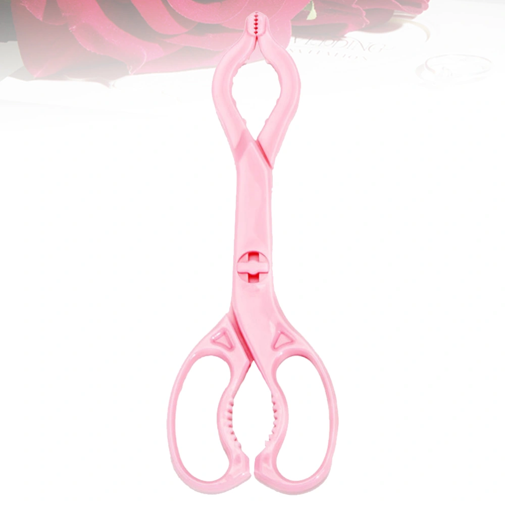 1Pc Detachable Feeding-Bottle Clamp Anti-Slip Silicone Feeder Clip High Temperature Resistant Pacifier Tong(Pink)