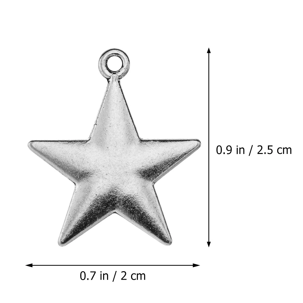 1 Set 20 Pcs Alloy Star Moon Sun Bracelet Necklace Earrings Pendant (Silver)