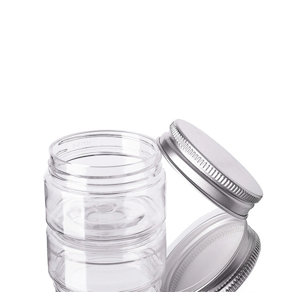 12pcs 30ml Clear Plastic Jar and Lids Empty Cosmetic Containers Makeup Box Travel Bottle with Aluminum Foil Gasket