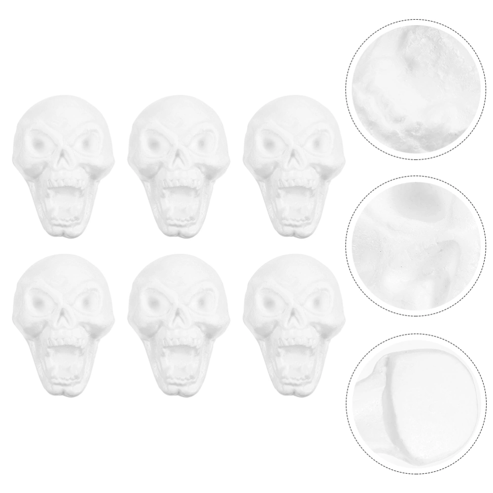 5pcs Halloween Foam Head Skulls Hanging Ornament Party Decor Halloween DIY Pendants