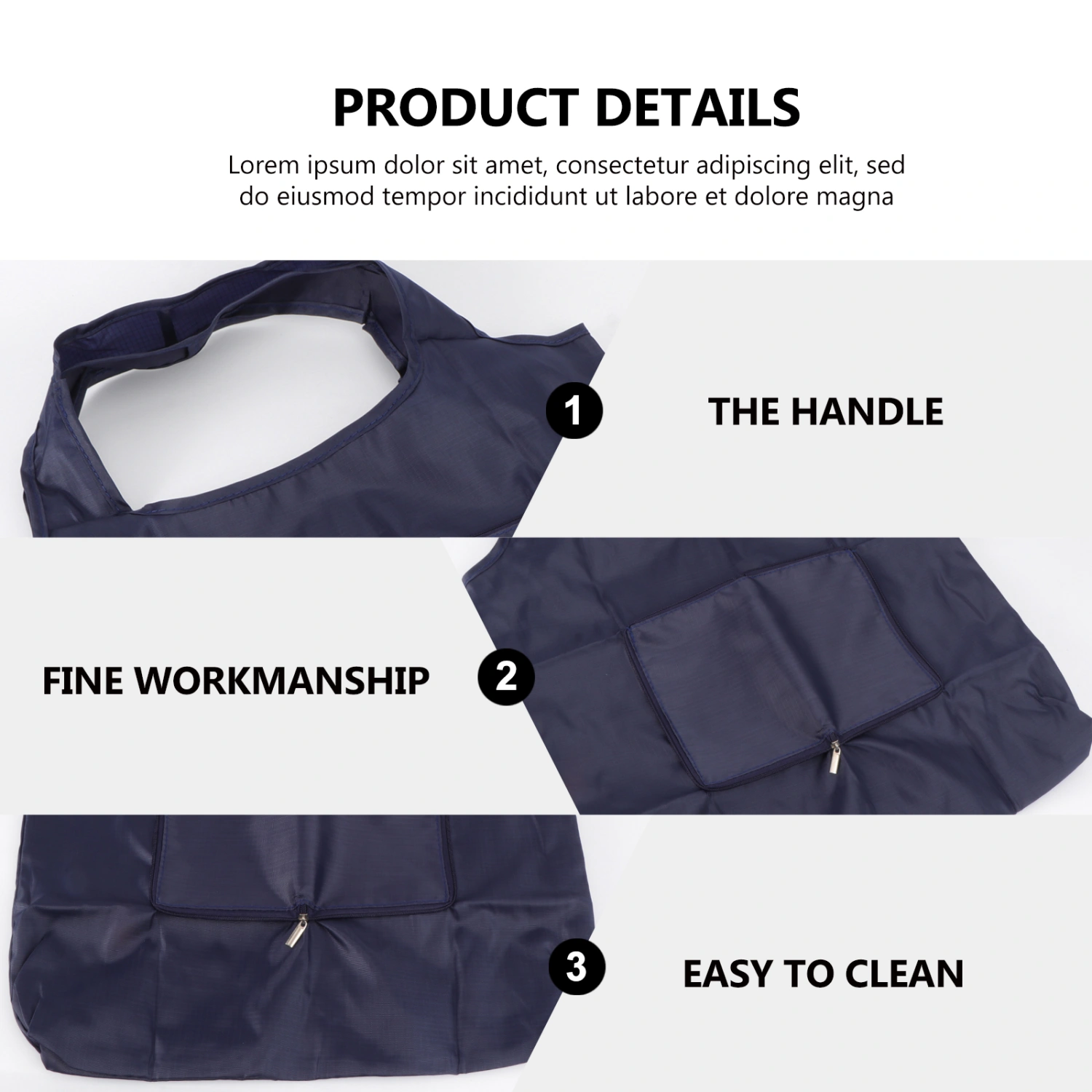 2pcs Portable Shopping Bags Oxford Cloth Bags Supermarket Tote Pouches