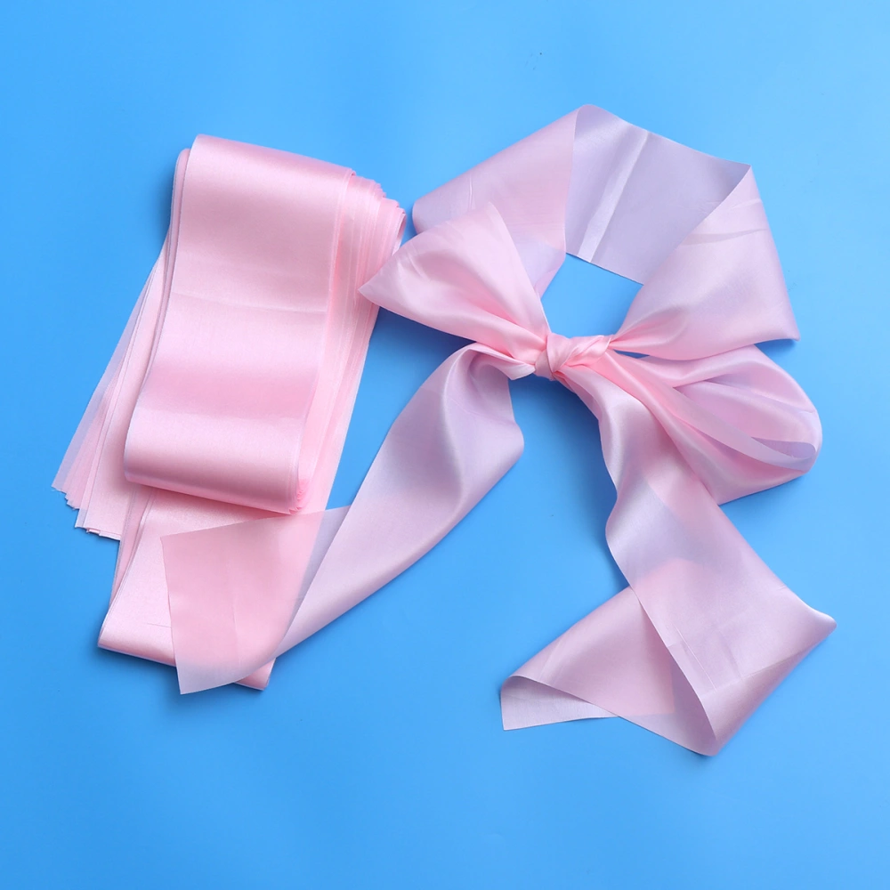 2PCS Chair Decorative Satin Sashes Bow Designed For Wedding Events (Light Pink)