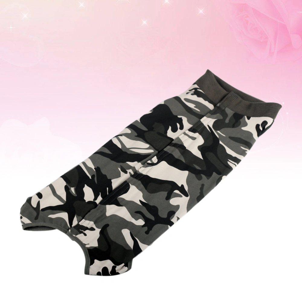 Elastic Four-leg Pet Sterilization Costume Breathable Dog Recovery Clothing Pet Supplies for Dog Puppy (Camouflage, Size S)