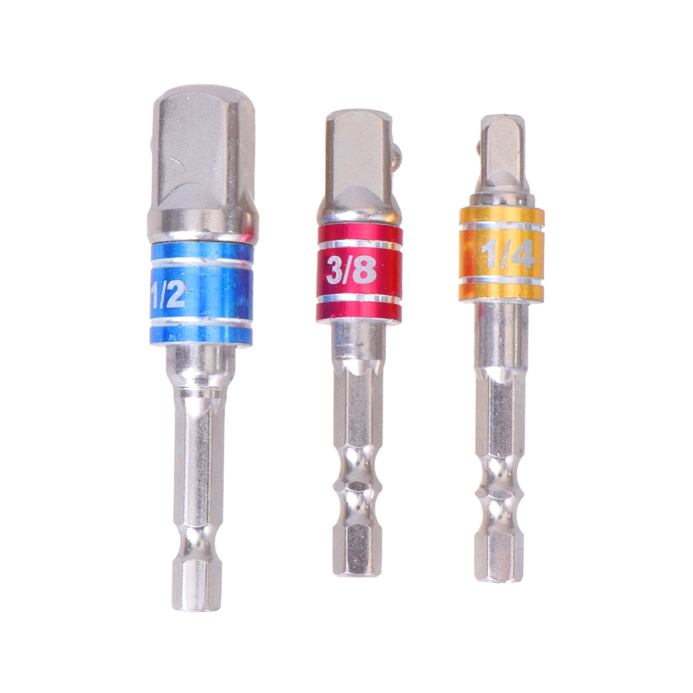 3PCS Practical Steel Ball Post 1/2 3/8 1/4 Auto Parts Adapter Colorful Ferrule Bead Post