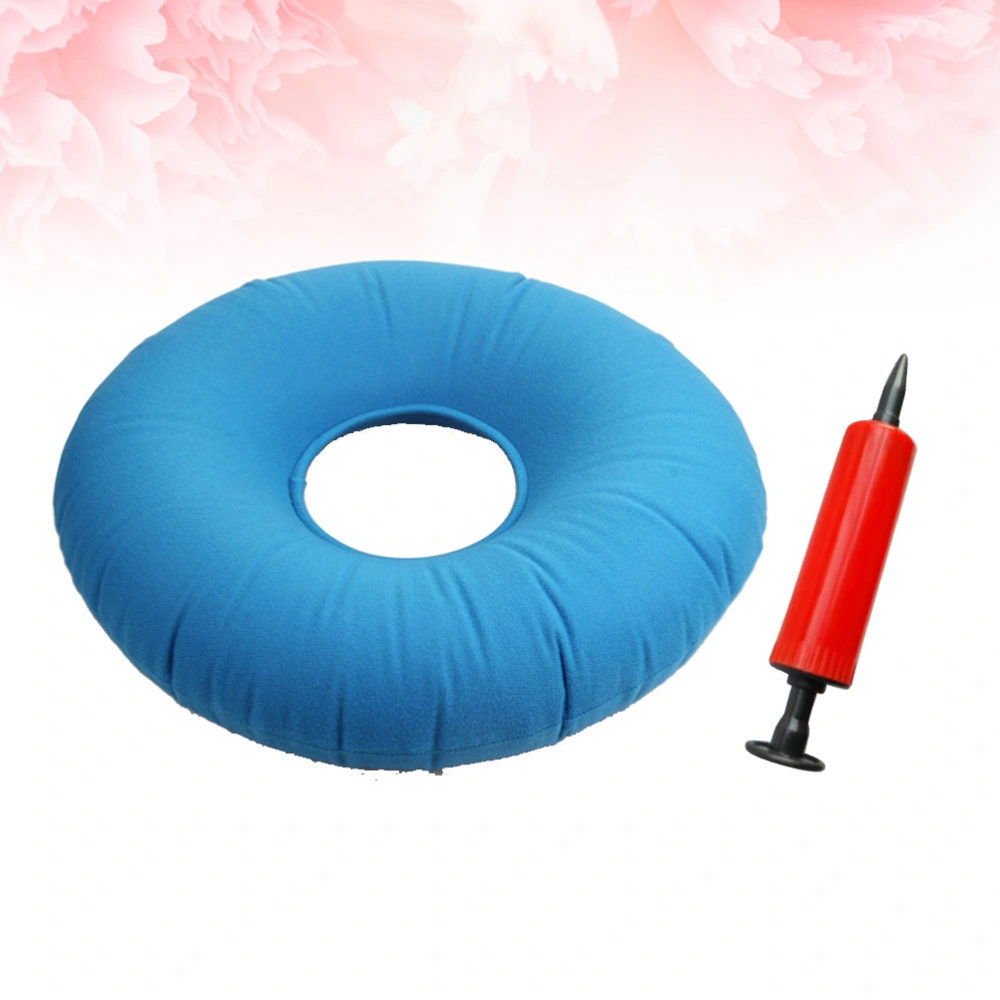 Donut Cushion Portable Inflatable Seat Pillow for Hemorrhoid Tailbone Coccyx Pain Relief Air Pump Included