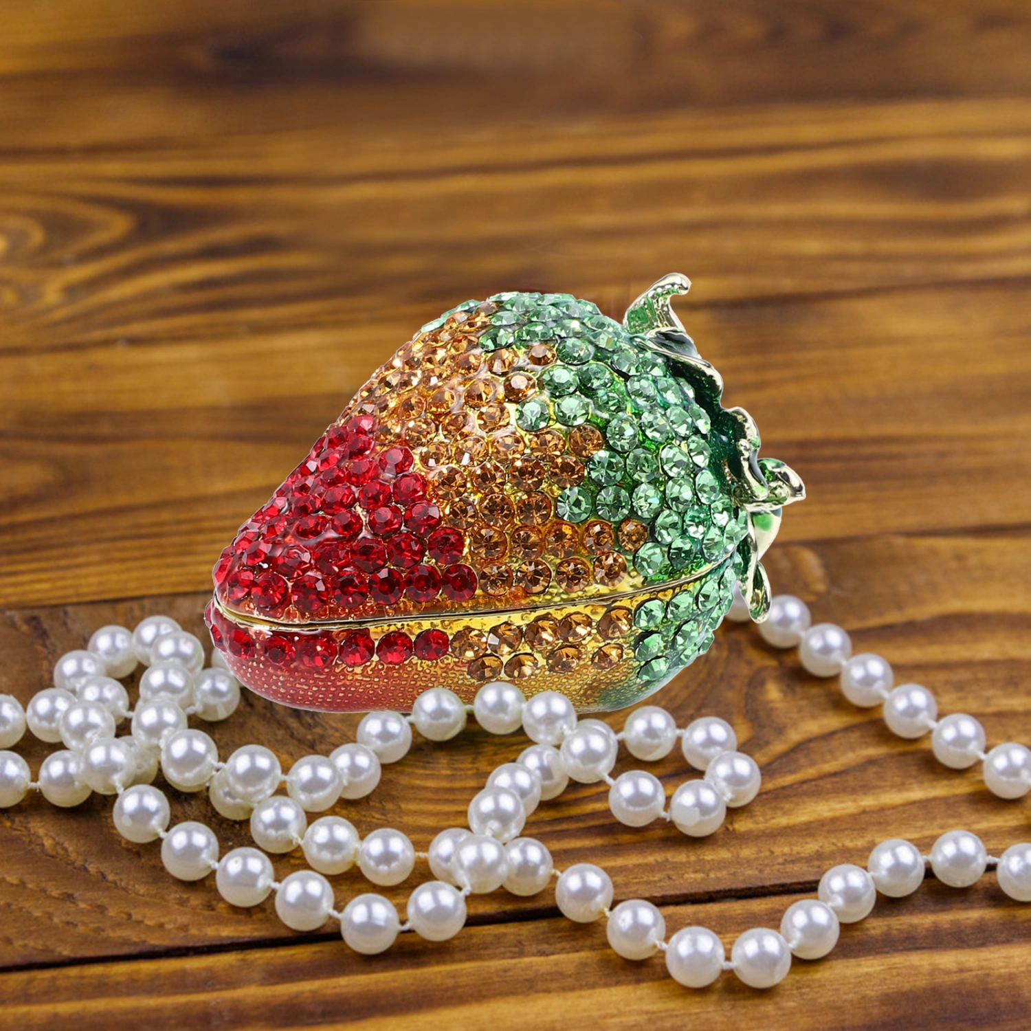 Shiny Strawberry Jewelry Box Decorative Storage Box Fashion Home Decoration