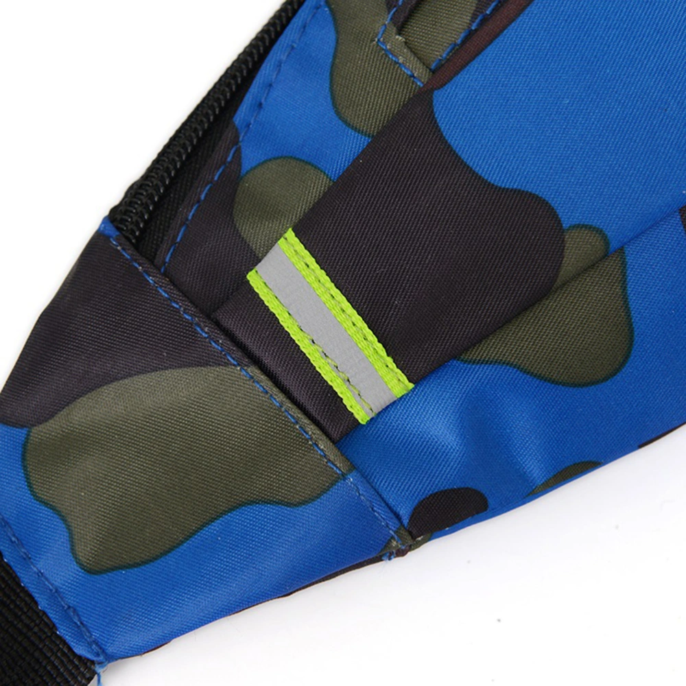 Camouflage Casual Waist Bag Waterproof Bag Coin Purse for Outdoor Boys Girls (Blue)