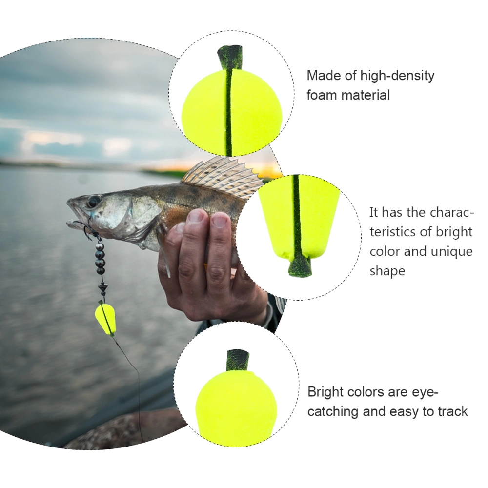 6 Pcs Floating Fly Fishing Tea Drop Shape Fishing Floating Float Cylinder