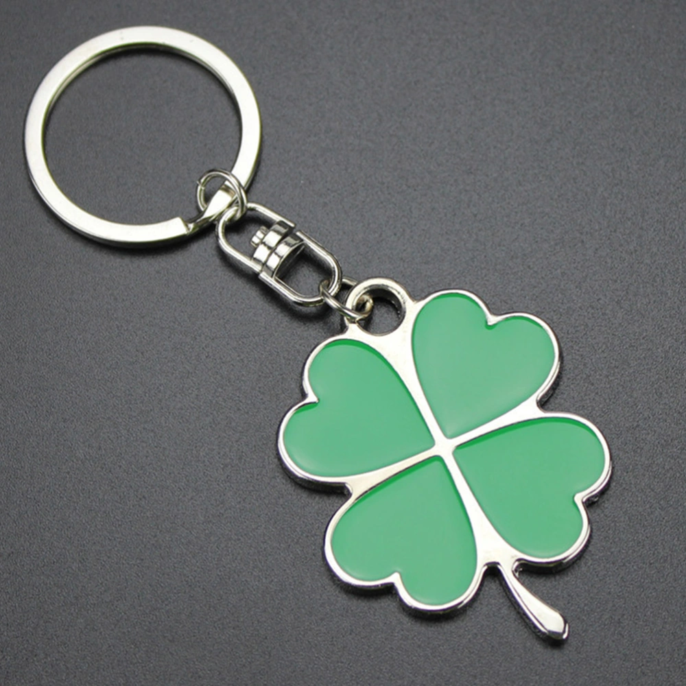 3pcs Clover-designed Keychain Fresh Key Pendant St. Patrick's Day Theme Hangings