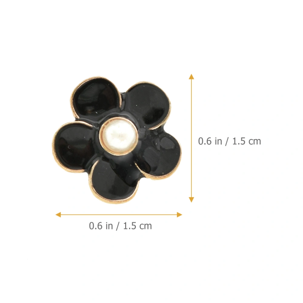 8pcs DIY Flower Accessory Camellia Flower Shoe Decor Decorative Alloy Flower