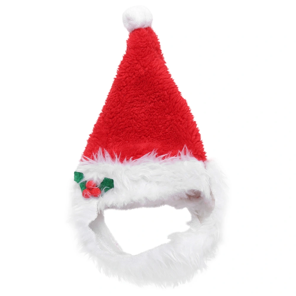 Lovely Pet Puppy Cat Christmas Hat Santa Beard Dog Xmas Dress-up Costume