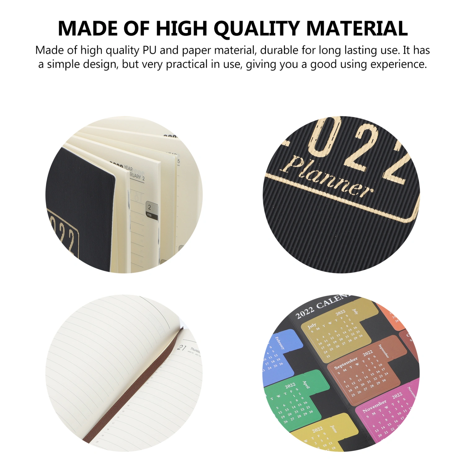 1 Set of Efficiency Manual Notepad Business Writing Memo 2022 Office Planner