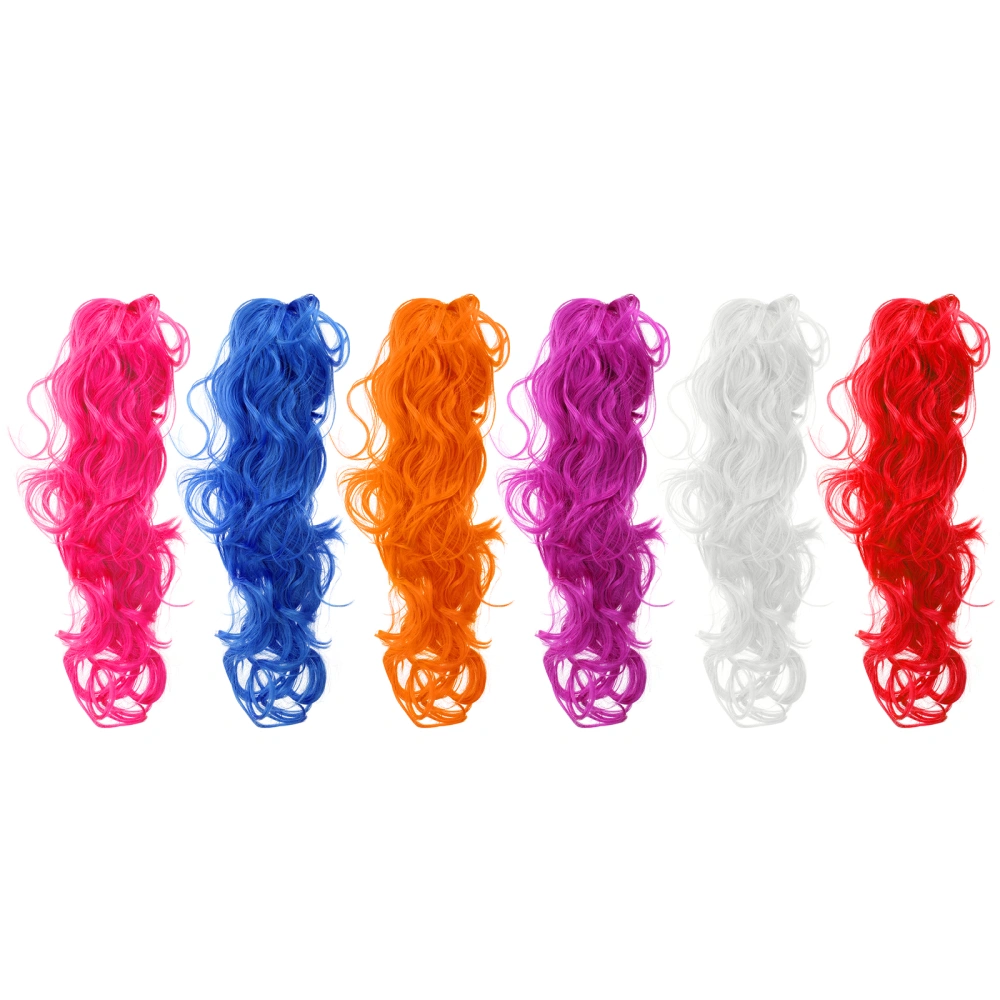  6pcs Long Wavy Hair Wigs Curly Cosplay Costume Wig Women Party Decoration