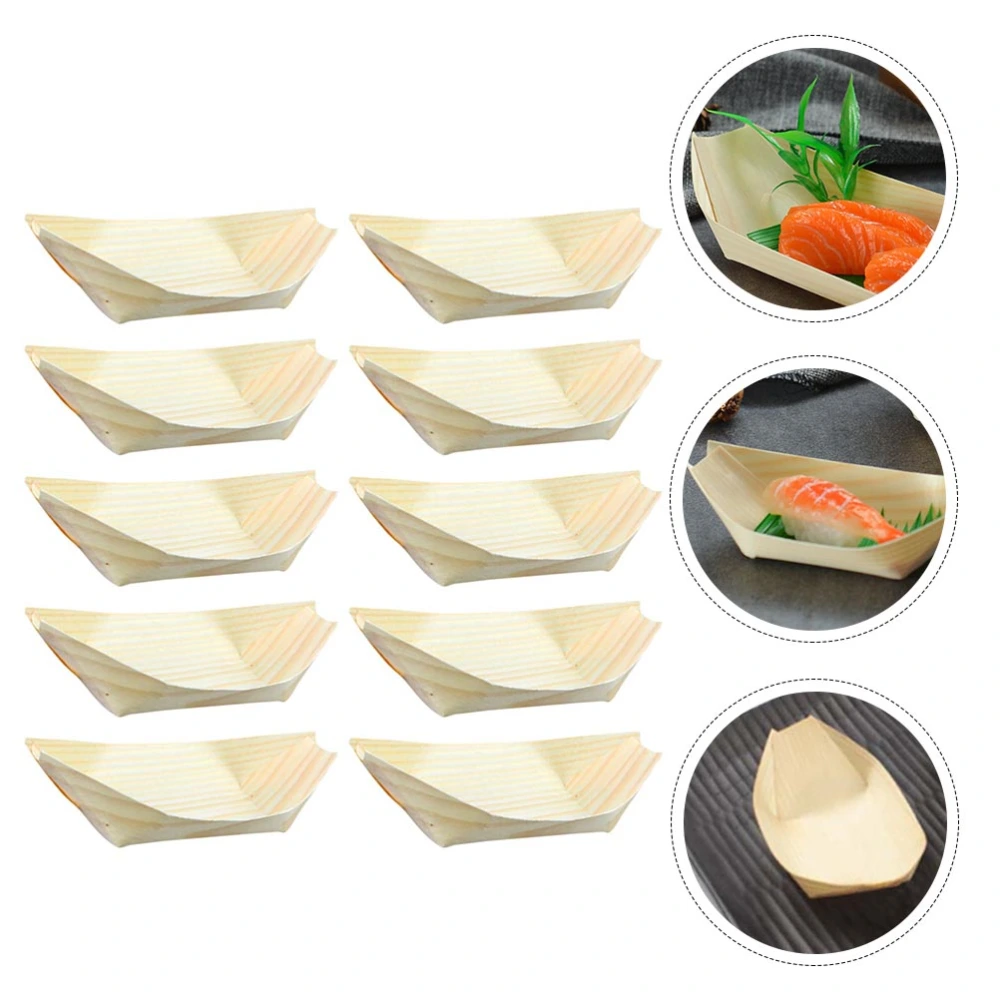 Disposable Sushi Plate Boat Shaped Dish Japanese Style Snack Tray Serving Dish