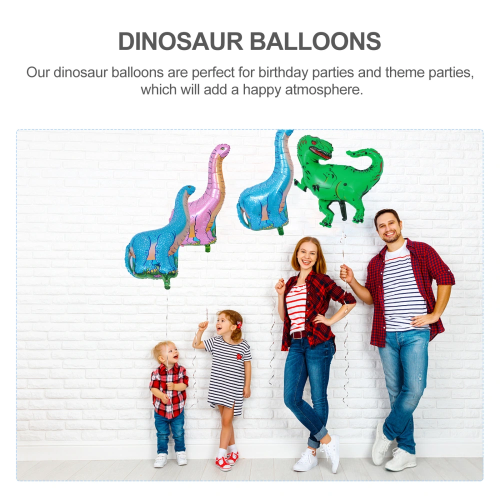 5pcs Dinosaur Mylar Foil Balloons Theme Activity Cartoon Balloon Party Supplies