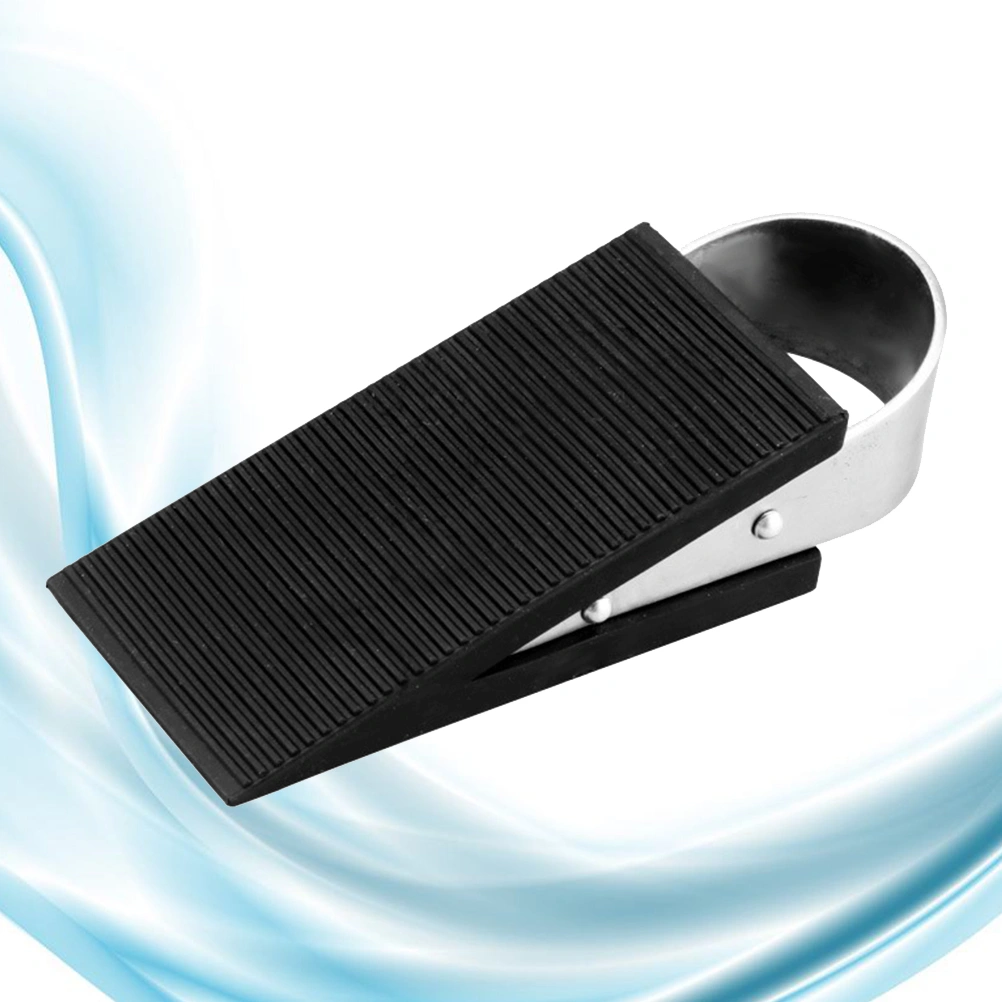 1pc Rubber Door Stopper Stainless Steel Door Stop Wedge Door Holder for Bedroom