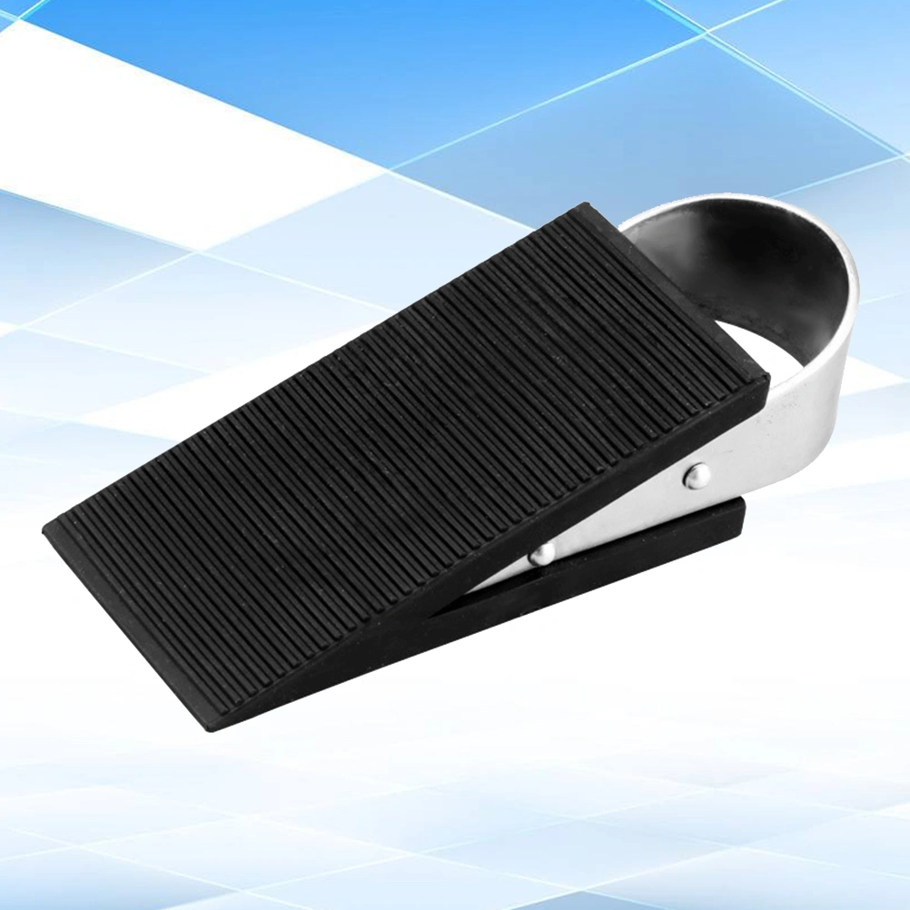 1pc Rubber Door Stopper Stainless Steel Door Stop Wedge Door Holder for Bedroom