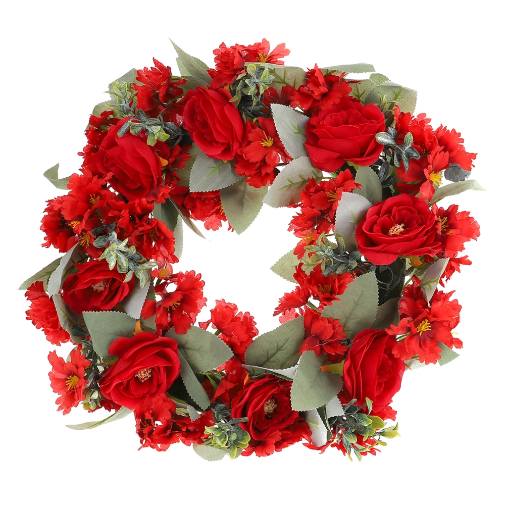 Wedding Artificial Flower Wreath Hanging Flower Leaf Wreath for Front Door