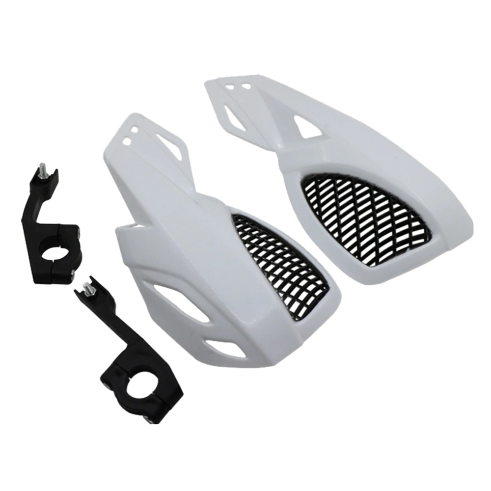 1 Pair Universal Motorcycle Handguards Hand Guards Protectors Motorbike Motocross Protector (White)