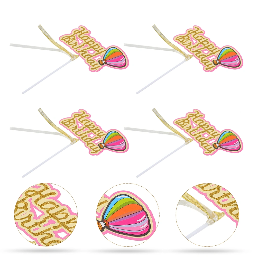 1 Set of 12pcs Colorful Cupcake Toppers Dessert Picks Birthday Cake Ornaments