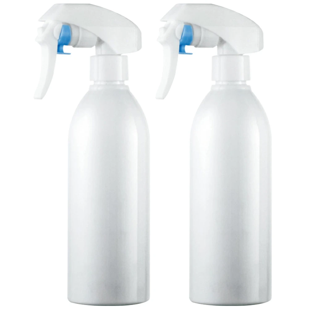 2pcs 300ml Cylinder Shape Spray Bottle Empty Water Sprayer Refillable Mist Atomizer Multifunctional Plastic Dispenser for Salon Garden Disinfection Water(White)