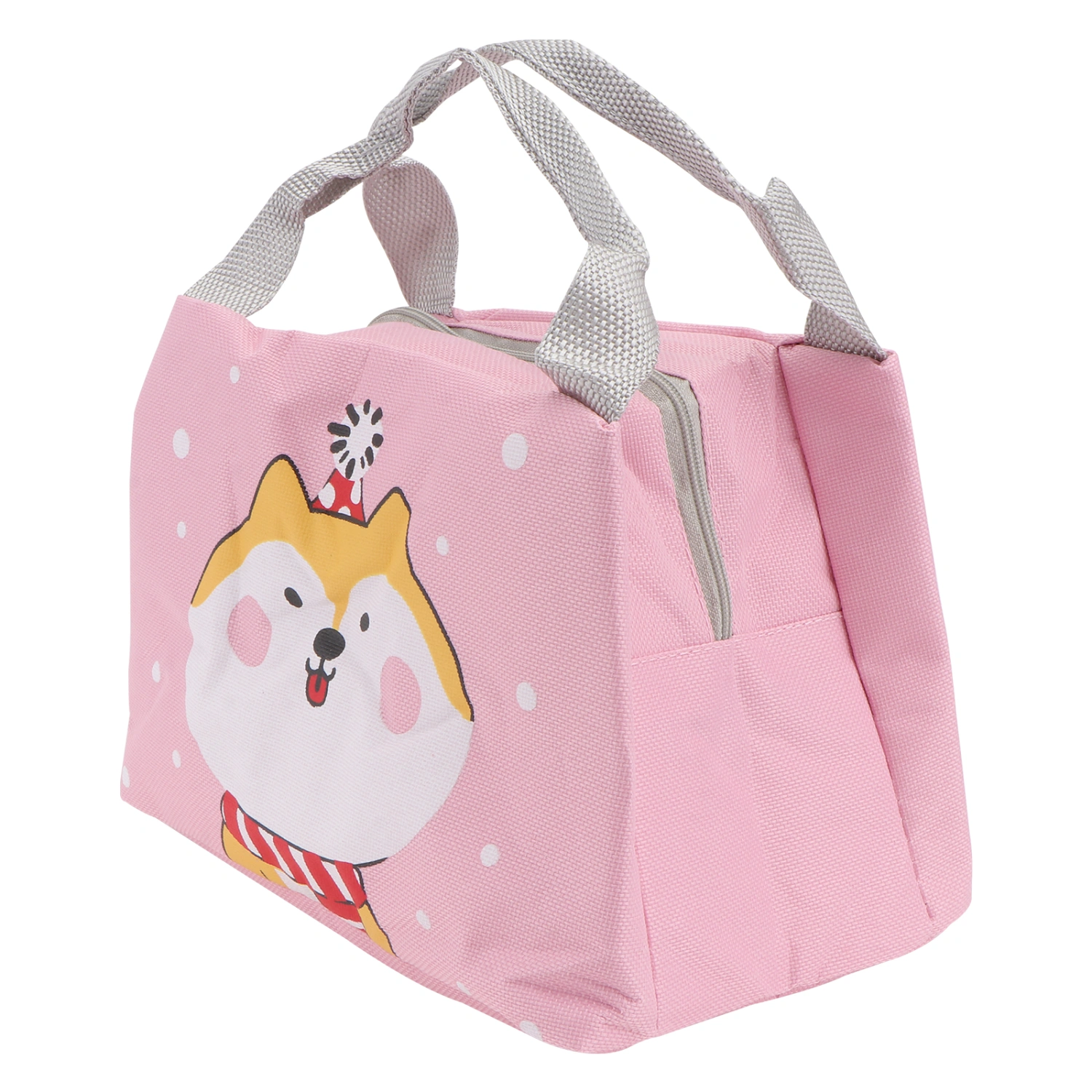 1pc Cartoon Lunch Bag Student Handheld Picnic Bag Oxford Cloth Bento Handbag
