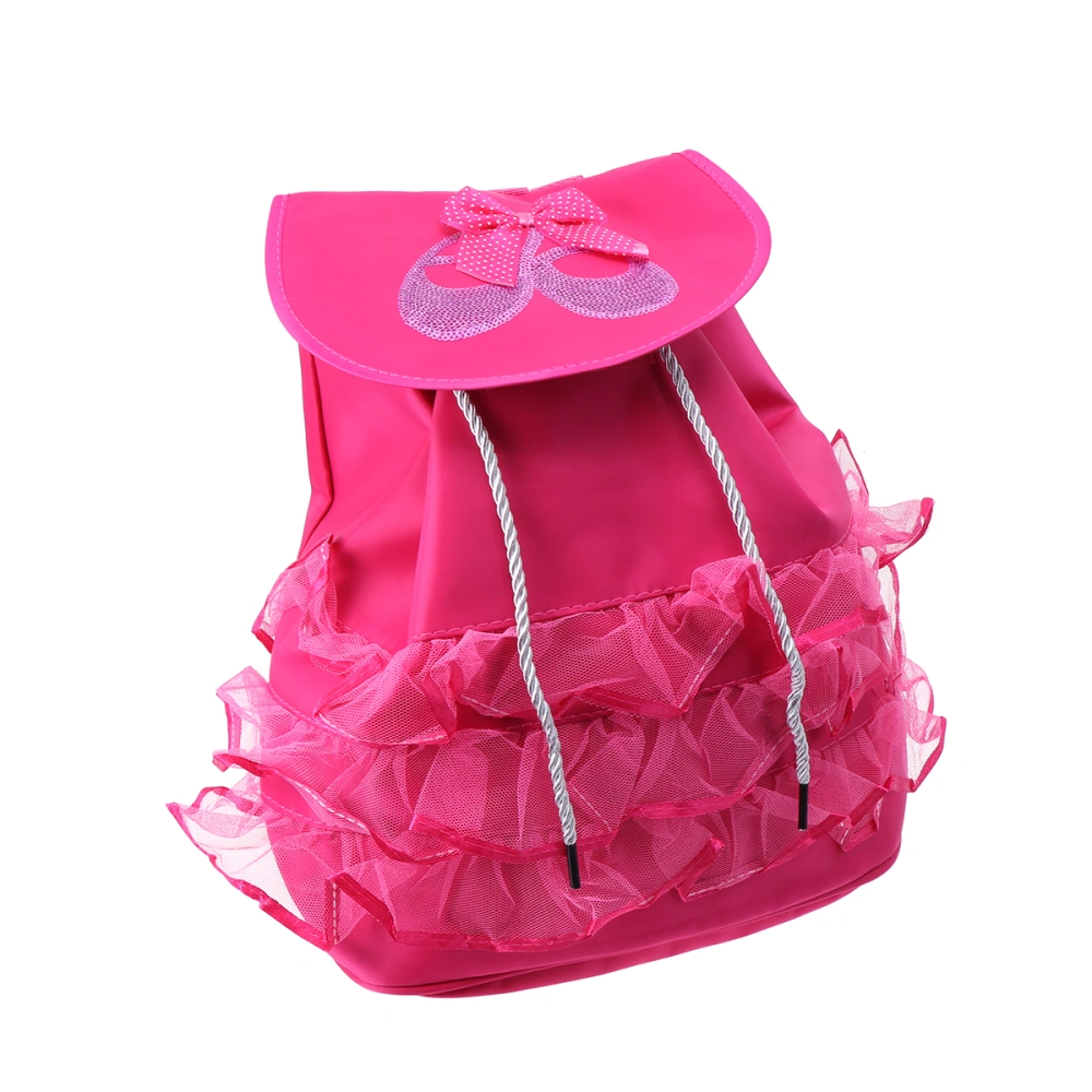 Fashion Ballet Dancing Bag Large Capacity Backpack Tutu Dress Dance Bag (Rosy Sequin Shoes)