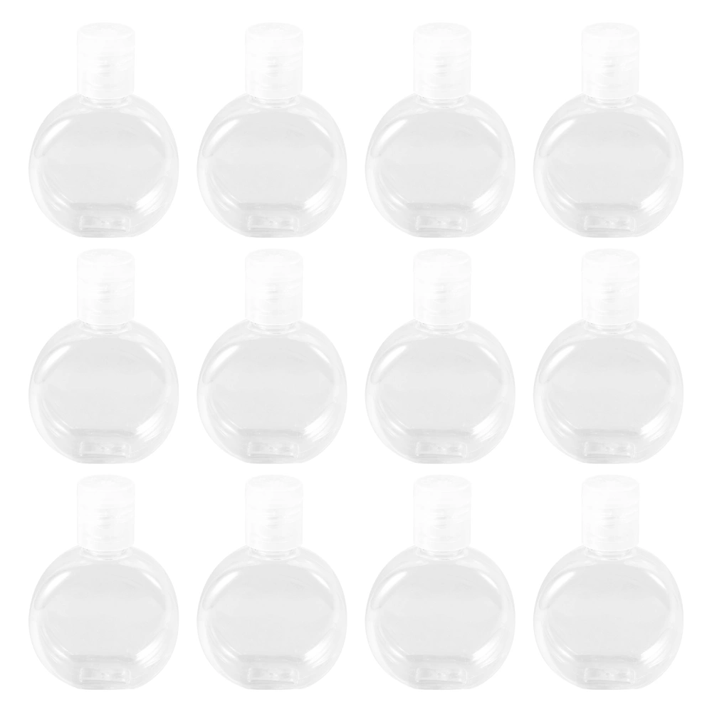 12Pcs 30ml Portable Travel Bottle Clear Plastic Empty Refillable Reusable Bottle