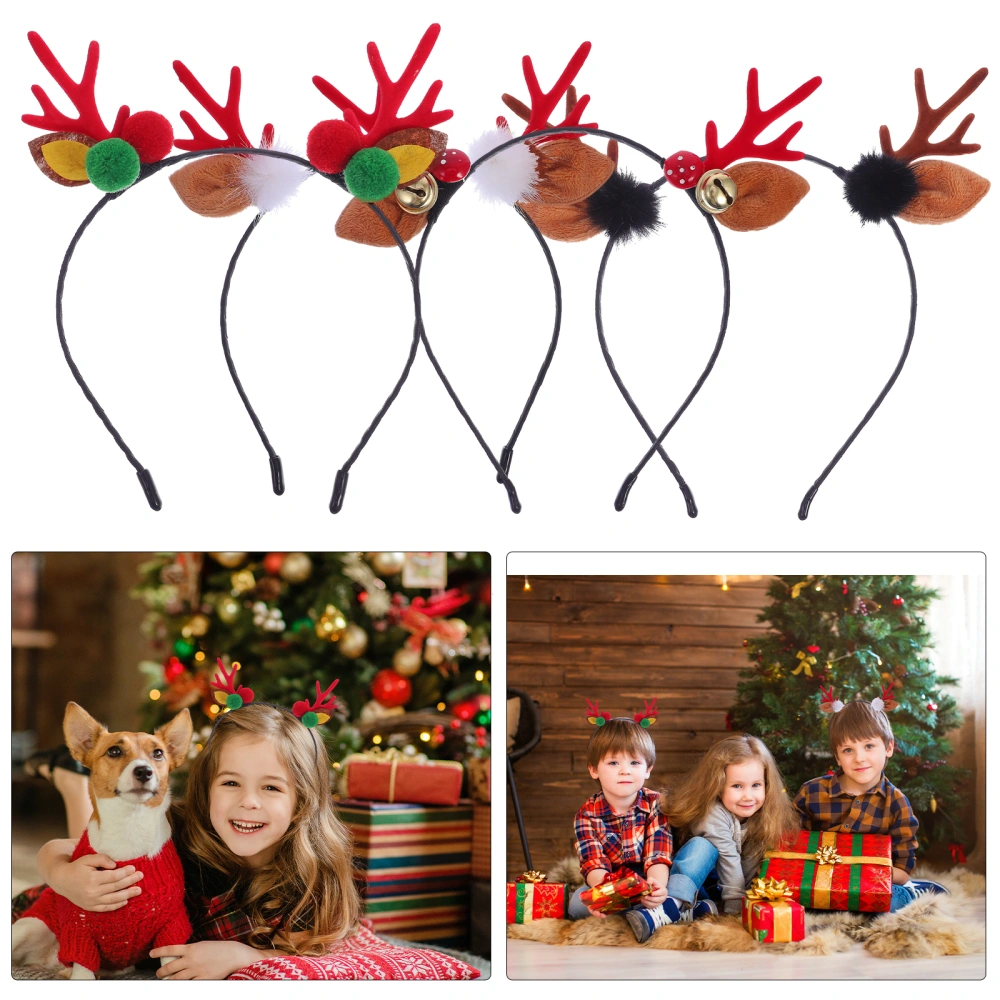 4Pcs Xmas Christmas Hair Headdress Deer Antler Headpiece Headwear Headband