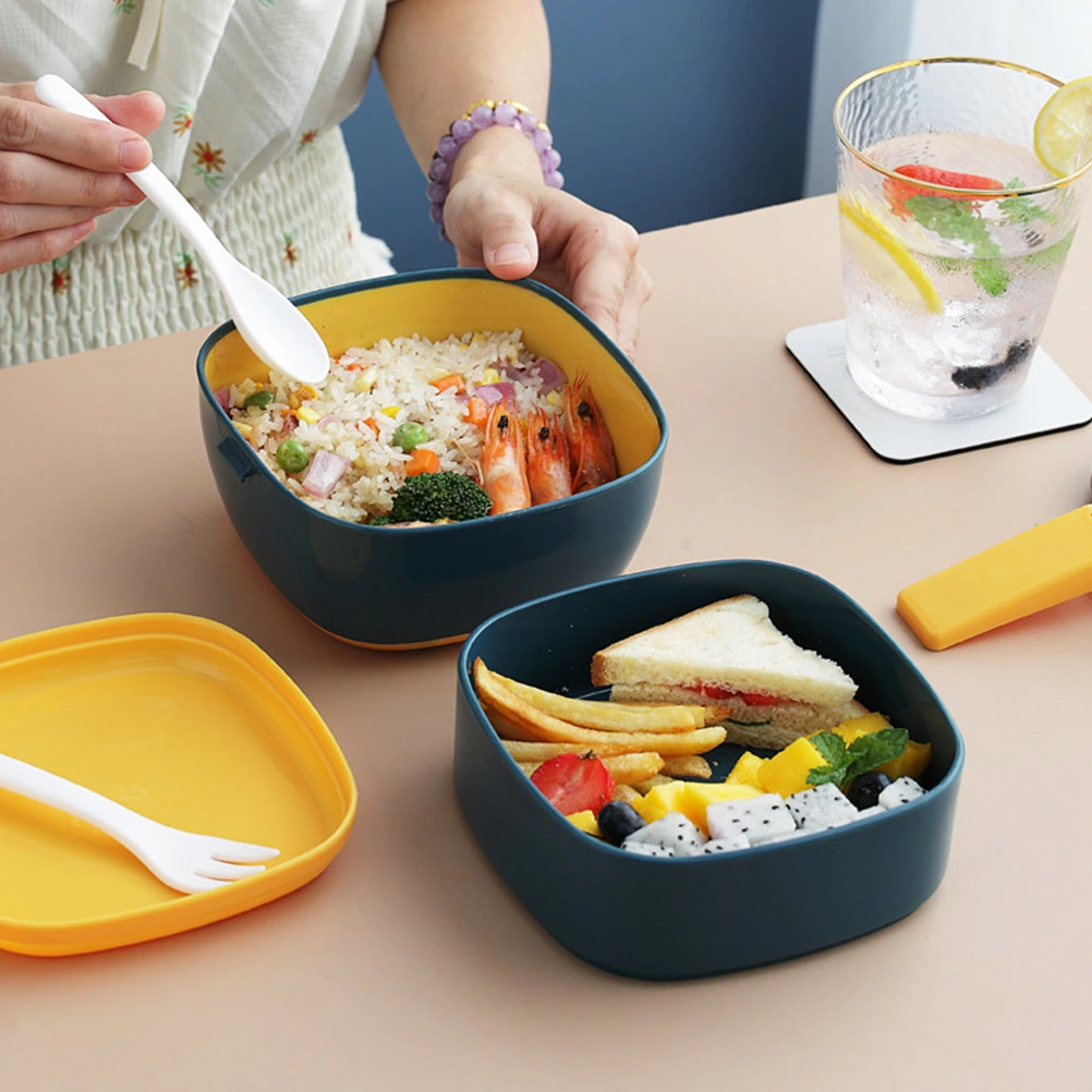 1pc Plastic Lunch Box Practical Office Bento Box Portable Food Container
