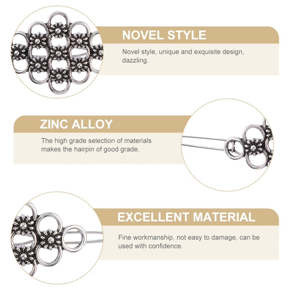 4Pcs Exquisite Alloy Small Flower Design Hair Clips Girl Headdress Hairdressing Clips