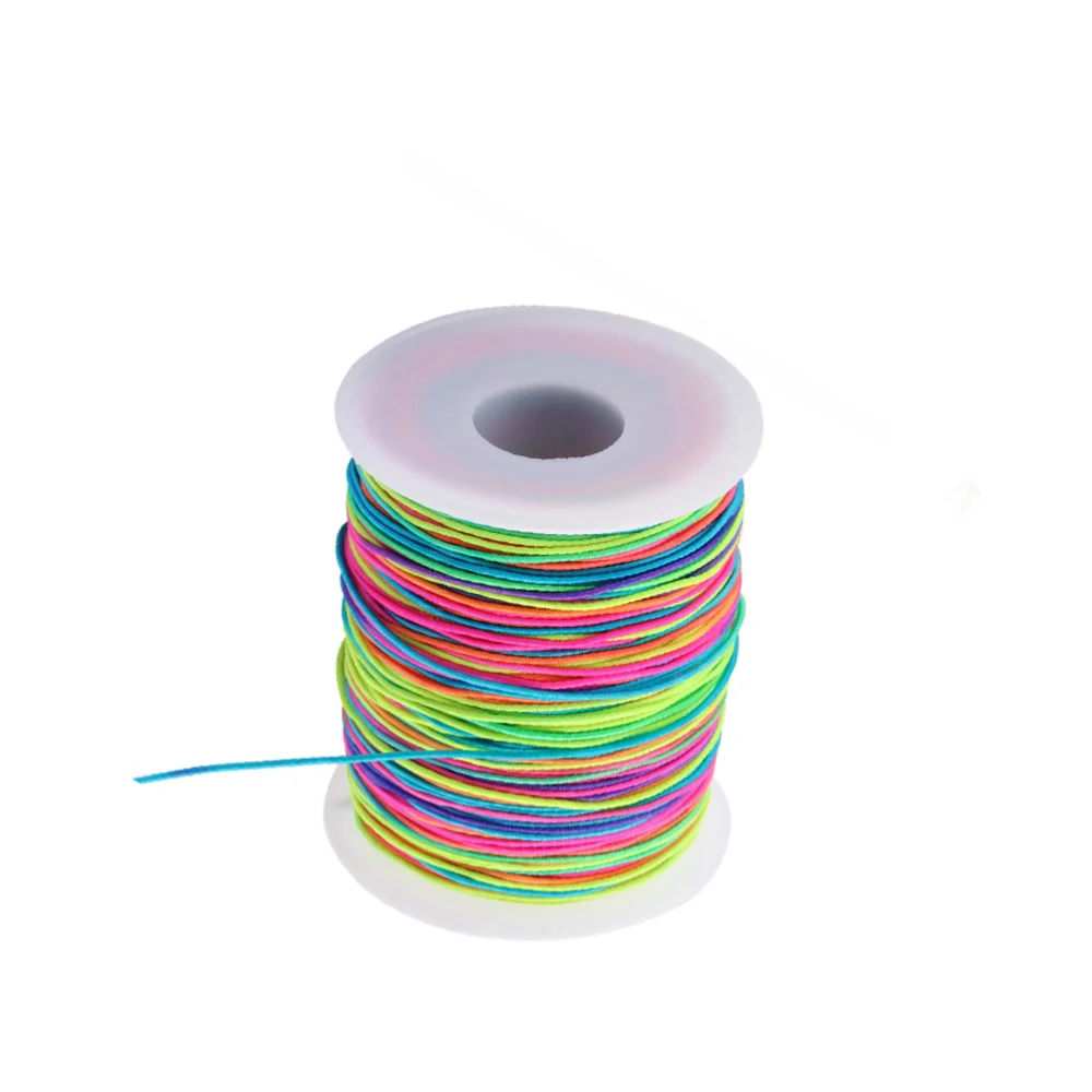 1 Roll 65m Colorful Elastic Cord DIY Beading Stretch Thread String Rope Jewelry Making Material (1.5mm Diameter)